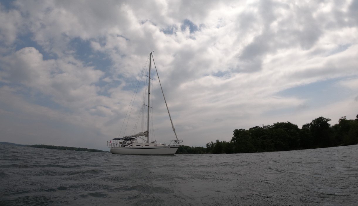 anchored off sugar island