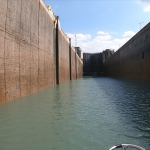 entering lock at welland canal